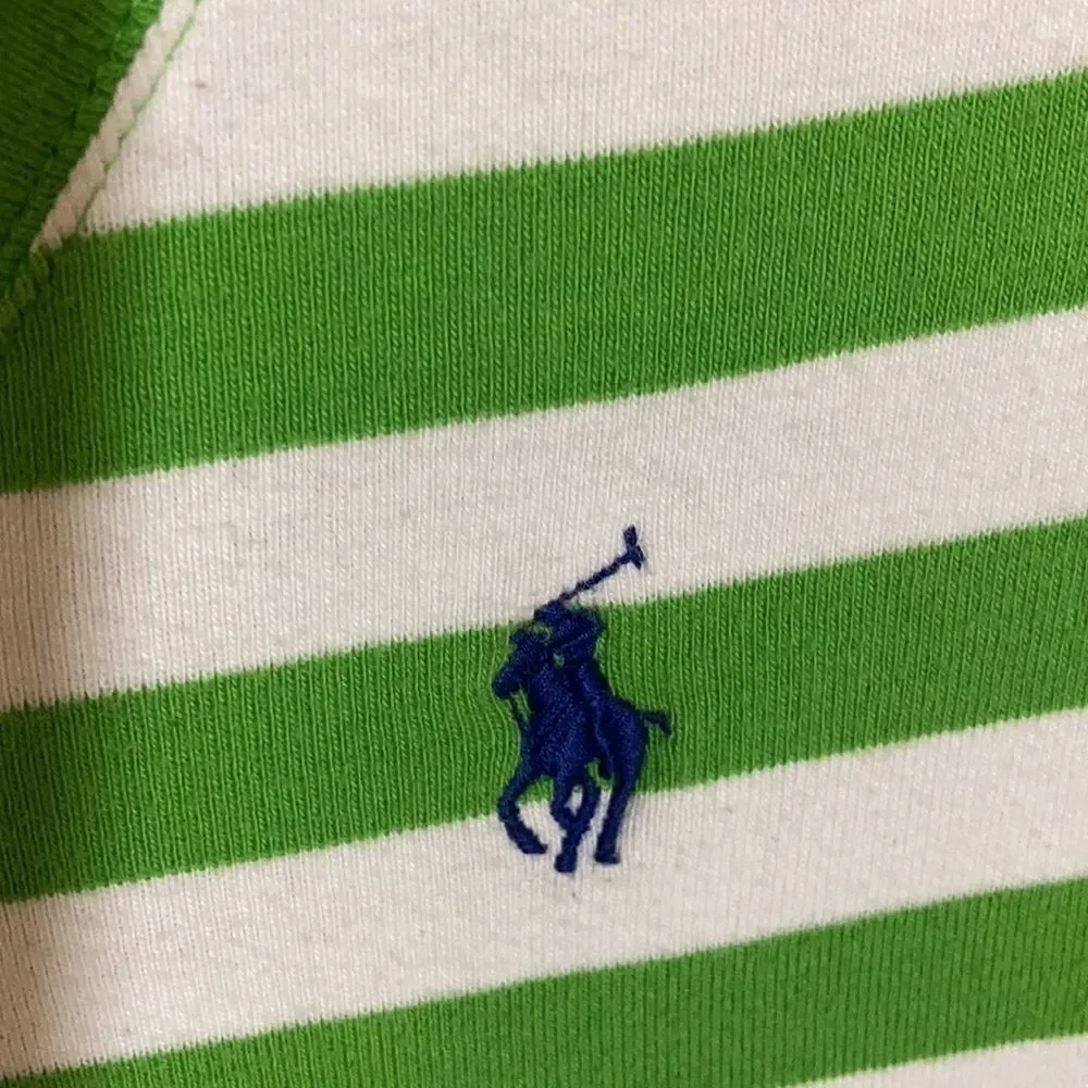 RALPH LAUREN, Juniors Sport top, green & white‎